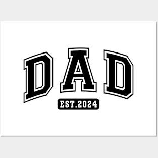 DAD EST 2024 Retro Gift for Father’s day, Birthday, Thanksgiving, Christmas, New Year Posters and Art